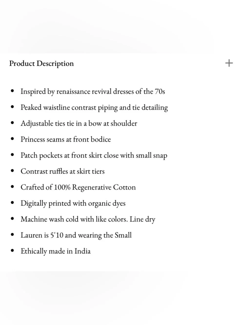 SOLD Christy Dawn Lia Dress size XS - Picture 5 of 5